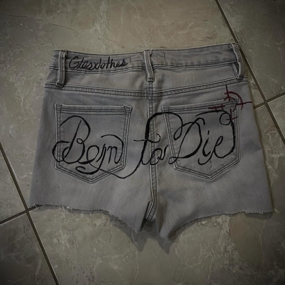 Glosxlothes Pants - Jean shorts grey size small glosxlothes custom made shorts